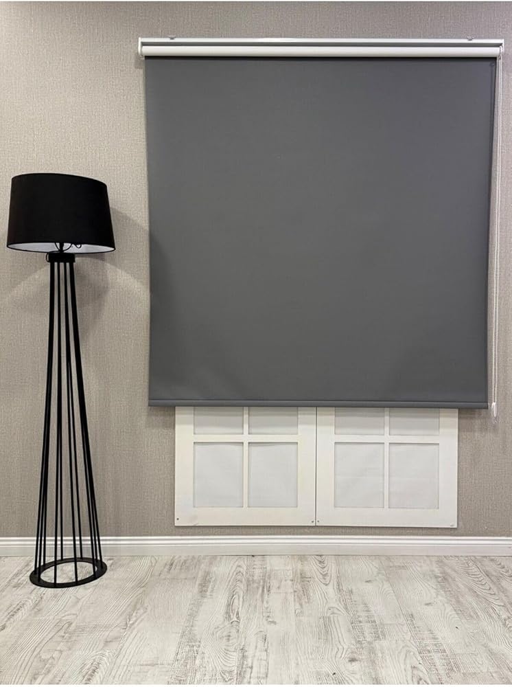 %100 Işık Geçirmez Blackout Stor Perde, Antrasit Gri, 70 x 200