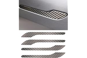 KKTR-CAR Echte Kohlefaser Türgriffabdeckung für Tesla Model 3 Model Y 2017-2022, 4PCS von Türgriff Schutz Exterieur Zubehör (Matte Karbonfasern)
