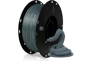 VOXELAB PLA - Filamento per stampante 3D, precisione dimensionale +/- 0,02 mm, bobina da 1 kg, 1,75 mm, adatta alla maggior parte delle stampanti FDM, colore: Grigio