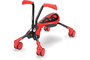 Scramblebug 4-Wheel Balance Bike For 1-3 Year Old Kids, Fold and Go, Beetle, Foot-to-Floor Ride-On That Develops Your Toddler’s Balance and Motor Skills, 360 Wheels for No Surface Scratches