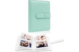 AMIMY 64 Taschen Fotoalbum Buch für 2x3 Inch Film - Mini kleine Alben für Fujifilm Instax Mini Sofortbildkamera, für Polaroid Hi-Print Bilder, Kpop Fotokartenhalter Binder (Mint)