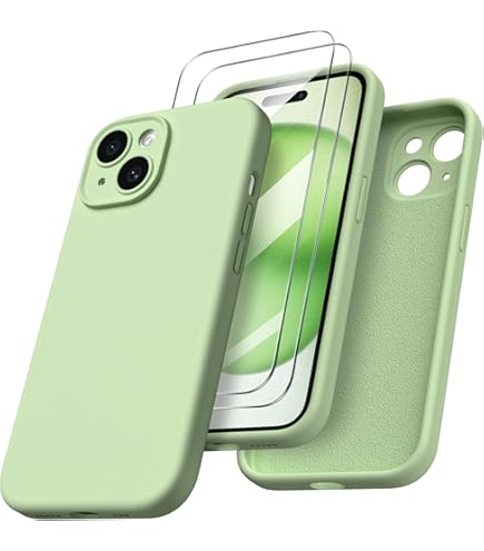 MyGadget Cover per iPhone 15 - Custodia Antiurto in Silicone Morbido – Case con 3 Strati in TPU Ultra Resistente - Protezione Antigraffio - Verde Oliva