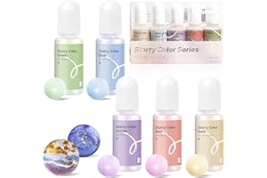 LIGHTWISH Pigmento colorato in resina epossidica, 5 colori UV, pigmento altamente concentrato per gioielli fai da te, portachiavi