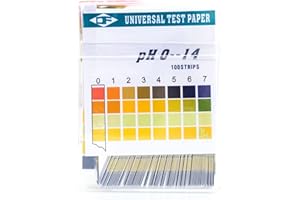 iTauyees Strisce per il test del pH, 100 Strisce Indicatore di pH Cartina Tornasole, Striscia 0-14 PH Indicatore, Test di Acidità per Acquari e per Acqua po
