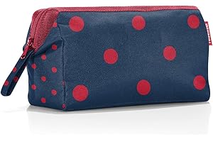 reisenthel Travelcosmetic – mocna, wytrzymała i praktyczna podróżna kosmetyczka, pasek na rękę, wodoodporny materiał, Couleur:Mixed Dot Red, Mieszane czerwone kropki