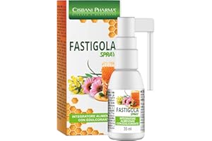 CISBANI PHARMA FASTIGOLA, Spray Gola Propoli 35 ml con Miele mille fiori, Echinacea Porpurea, Timo, Erisimo e Menta, sensazione di sollievo immediata, dal piacevole gusto lampone