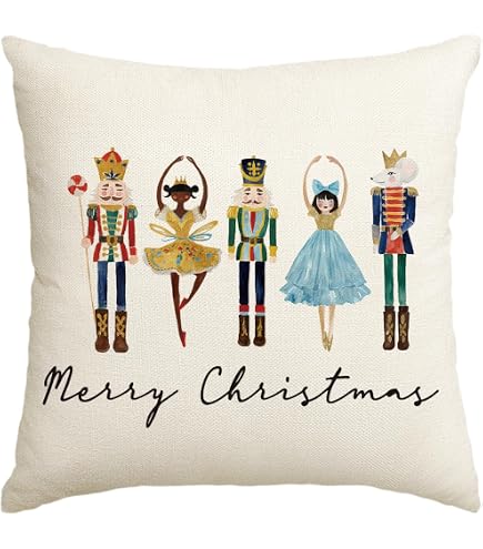 Federa Per Cuscino MFGNEH 40x40 Cm - 'Baby It Cold Outside' In Cotone E Lino, Con Cerniera Invisibile - Ideale Per Divano O Letto - 4