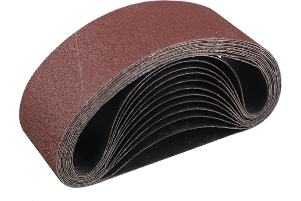STEBRUAM Bande Abrasive 75x 533 mm,12PCS 80 grain Ensemble de Bandes Abrasives