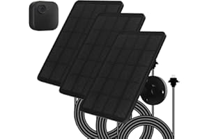 EVEREXCEED Solar Panel for Blink Camera Outdoor, Solar Panel 4W Compatible with Blink Outdoor 4 (4th Gen) Camera, Solar Charger for Camera with 13.12Ft Outdoor Power Cable, 360° Adjustable Mount, 3 Pack