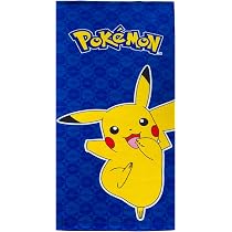 Serviette Pokémon Voltage Theonoi 70x140 Cm - Serviette De Plage, Bain & Sauna Pour Enfant