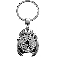 Feuerwehr Schlüsselanhänger Einkaufswagenchip in Geschenkbox"Gott zur Ehr, dem nächsten zur Wehr" Flaschenöffner…