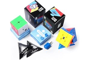 TAOLELE Speed Cube Sets, MOYU Meilong M 2pcs Magic Cube 2x2 3x3 Magnétique Durable et Flexible Puzzle Cube Casse-tête pour Enfants Adultes Garçons Filles Cadeaux