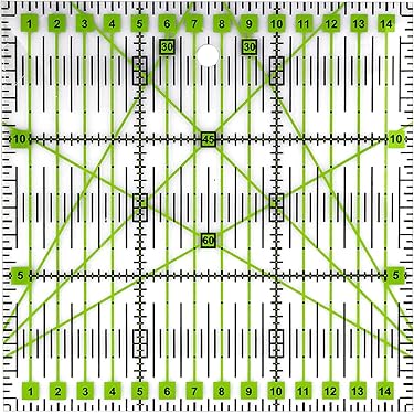Righello Acrilico Per Cucito E Quilting | Misurazione Precisione Per Tessuti - Foto 12