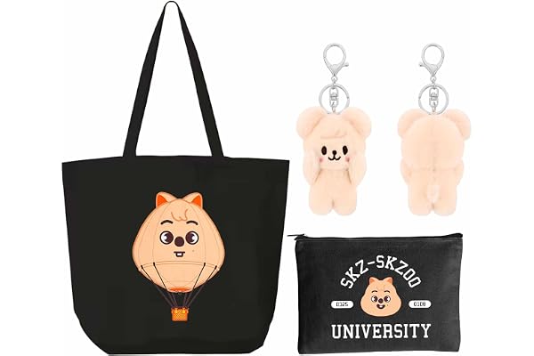 KASENFASHION Fan Set–Harajuku Coffret cadeau avec porte-clés, sac à bandoulière et trousse de maquillage pour les fans, Noir-h., 45*35*15cm, Trousse de toilette