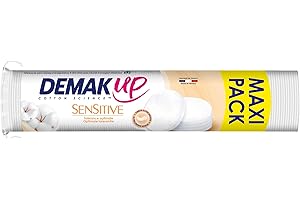 Demak'Up Sensitive - Dischi in cotone per struccare, viso e occhi, 100% fibre di cotone naturali, 93 cotone