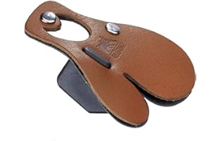‎ELTORO elToro Fingertab - Ledertab mit Fingertrenner – Schießhandschuh aus 3 Schichten (Leder, Gummi, Wildleder) – Robuster Fingerschutz für präzises Bogenschießen, langlebiges Zubehör - Rechtshand