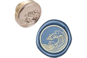 CRASPIRE Sigillo di Cera Testa di Timbro Wave Rimovibile Sigillatura in Ottone Testa di Timbro per Buste Regalo Creative Inviti Decorazione di Carte