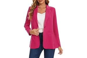 MINTLIMIT Women's Blazer Suit Jacket, Notched Lapel, One Button, Patch Pockets, Mint, Standard Length, Polyester, Long Sleeve, Business&Casual