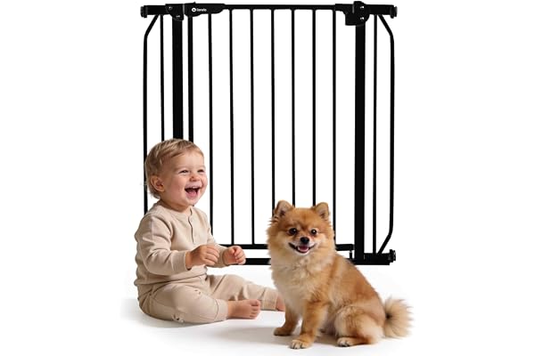 LIONELO Truus Slim Barrera de protección 75-105 cm Barrière de Sécurité pour Enfants et Animaux pour Portes et Escaliers Función AutoStop