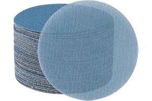 FASTPLUS 40PCS 125mm Mesh Sanding Discs 5 Inch Net Sandpaper Hook and Loop 120 Grits Dust Free for Car Wood Furniture Floor Sanding & Polishing