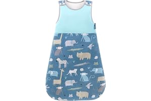 Viedouce Gigoteuse Hiver TOG 1,Gigoteuse Bebe Coton,Sac de Couchage Bebe,Turbulette pour Bébé Garcon Fille Naissance (3-18 Mois, Longueur: 80 cm)