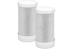 HOTUT Filtre á Eau Sur Robinet- Jeu de 2 Cartouches de Rechange pour Filtres à Eau, Enlève Impuretés, Chlore, Eau de Javel, Vers, Installation Facile