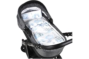 ‎BABYLUX Babylux 2 TLG. Set Bezug für Kinderwagen Stubenwagen oder Wiege Garnitur Bettwäsche Kissen Decke 60 x 78 cm (126. Elefanten Blau)