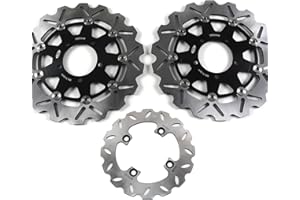 Arashi Front Rear Brake Discs Rotors for KAWASAKI ER6N ER6F 2006-2015 Brake Disks Motorcycle Accessories ER-6N ER-6F 2007 2008 2009 2010 2011 2012 2013 2014 Black Ninja ZX10R