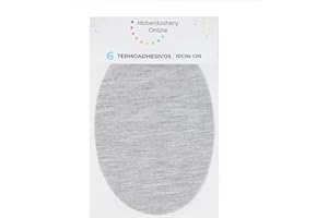 Haberdashery Online Patchs à Repasser pour la réparation de vêtements de Sport. 6 genouillères ou couettes de 13,9 x 9,3 cms. Color : Gris argenté