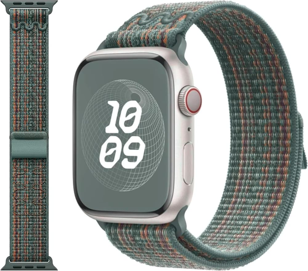 EWEC Apple Watch Uyumlu Nylon Loop Kumaş Kordon - 49mm/46mm/45mm/44mm/42mm/41mm/40mm/38mm Uyumlu - Apple Watch SE & Ultra 3/2/1 & Series 11-1