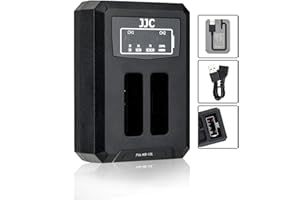 JJC NB-13L USB Dual Akku Ladegerät Adapter für Canon PowerShot G1 X Mark III G5 X, G7 X, G7 X Mark III, G9 X, SX620, SX720, SX730, SX740 Digitalkamera für Canon NB-13L Akku