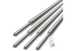 NTG 4 x barre di bloccaggio circolari, barra di bloccaggio, barra di serraggio, 2000-2400 mm, perno combinato 19/24 mm | per guida aerea | guida di ancoraggio combinata | guida a barre