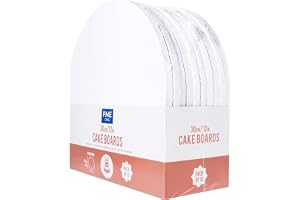 PME Förpackning med 10 runda tårtbrädor med inslagna kanter, vit (30 cm/12 tum)