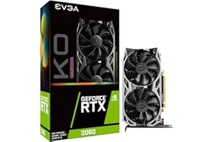 EVGA GeForce RTX 2060 KO Ultra Gaming, 06G-P4-2068-KR, 6GB GDDR6, Doble Ventilador, Placa Trasera de Metal