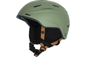 GLAMVILLA Casco Esquí y Snowboard para Mujer/Hombre, Ajustable, Unisex, Casco de protección para esquí, Snowboard, Casco de Nieve con Sistema de ventilación Ajustable