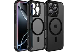 ivoler Magnetyczne etui do iPhone 16 Pro Max, kompatybilne z MagSafe, półprzezroczyste matowe tylne etui ochronne z płynnego silikonu, odporne na wstrząsy, cienkie, odporne na zarysowania, tył