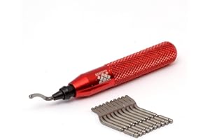 AFA TOOLING APPROVED FOR AUTOMOTIVE Kit d'outils d'ébavurage avec 11 lames HRC67 - BS1018 | Ébavurer les tuyaux de plomberie, les plastiques imprimés en 3D, l'art de la résine et le travail du métal