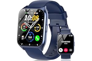 DUSONLAP Smartwatch Uomo Donna con Chiamate, 1.85" HD Orologio Smartwatch 110+ Sportive Smart Watch con Contapassi/Cardiofrequenzimetro/Cronometro, Impermeabil IP68 Fitness Tracker, Blu