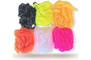 Fly Tying Scotland 15mm UV Blob Fritz Fly Tying Materials - Great To Tie Fabs Lures and Blobs Fly Tying Fritz Soft with UV Fibres - 6 Packs (12 meters total)