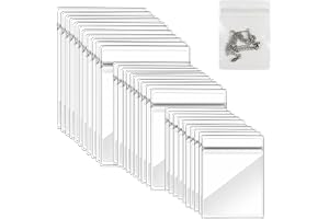 Andiker 30 stycken 3 storlekar genomskinliga smyckesväskor, 4 x 6, 5 x 7 och 6 x 8 cm dammtät vattentät och antioxidant PVC-p