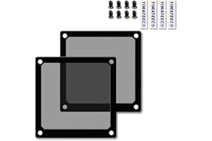 YIMATEECO 120mm Dust Filter PC for Computer Cooler Fan, [Nylon PRO] Magnetic Dust Mesh Filter PC Case Cover Dustproof Fan Filter Grills 80 Mesh(120 * 120mm, 2pcs, Black)