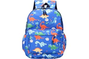VReder Toddler Boys Girl Kids Backpack, Mini Dinosaur Bag Kindergarten Canvas Rucksack, School Bag Holiday Travel Bookbag Outdoor Daypack for 3-7 Year Old