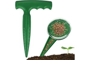 Milifox Plantoirs à Bulbes Avec éChelle de Mesure,Outil Jardinage pour Planter Des Graines Et Des Bulbes,Outils de Plantation pour Les PassionnéS de Jardinage (Vert Foncé)