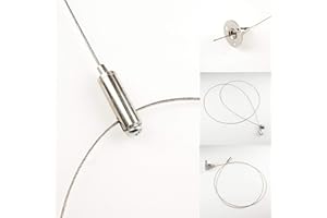 ‎PROVENTA proventa® Aufhängesystem für LED-Panel, Drahtseilsystem, 2 Aufhängevarianten möglich, verwandelt jedes LED-Panel in eine Pendelleuchte