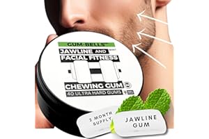JAWTONE Gumbells™ Lot de 12 gommes à mâcher au xylitol pour le visage et la mâchoire dure (pack de 2 mois) améliorer, définir et renforcer votre mâchoire, mâchoire, visage, bouche et Jawrz Chios Style
