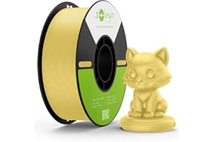 ‎CREALITY Creality Soleyin PLA Filament Ultra 1.75mm do Drukarek 3D:Wymiarowa +/- 0,02 mm, Szpula 1 kg (2,2 funta) Pasuje do Większości Drukarek 3D FDM,Ananasowy Żółty PLA