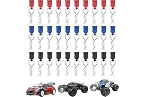 FICOFISE 30 Stück RC Karosserie Clips mit Aufreißlaschen, RC Körper Shell Pin, Edelstahl Rc Karosserieklammern Bent Springy, RC Car Clips für 1/14 1/16 1/18 Fernbedienung Auto Shell Modell Ersatzteil
