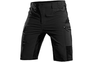 Cycorld Kurze-Hosen-Herren,Wanderhose MTB Hose Herren Kurz Atmungsaktiv Schnelltrocknende Bermuda Cargo Shorts Arbeitshosen Männer Kurz Radhose Fahrradhose Mountainbike