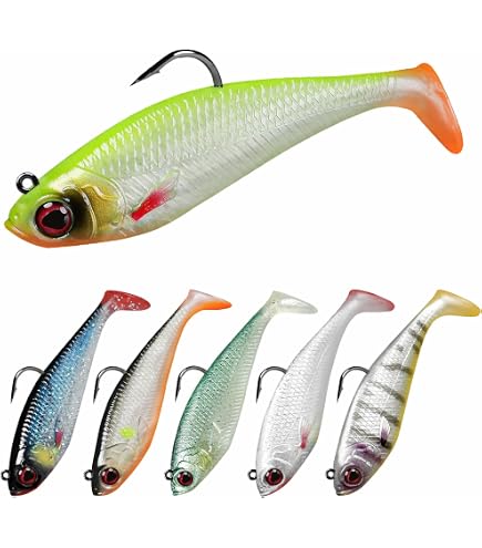 Berkley Gulp! Paddleshad - Esca Morbida Da Pesca, Profilo Realistico Con Dispersione Di Profumo, Colori Selezionati Da Pro, Testa Jig