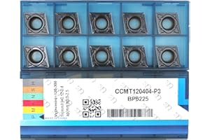 CDBP Plaquette de tournage CNC CCMT120404 pour acier semi fini, tournage mécanique, 10 Pièces